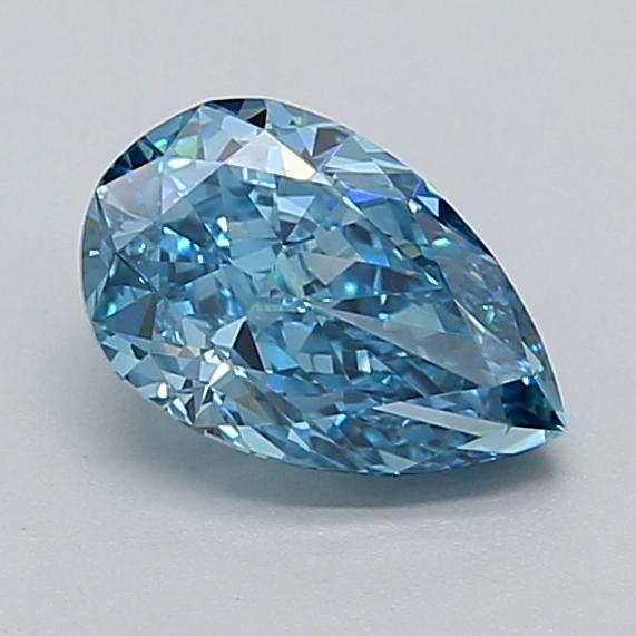 1.47 Ct. Fancy Vivid  Blue Pear Lab Grown Diamond
