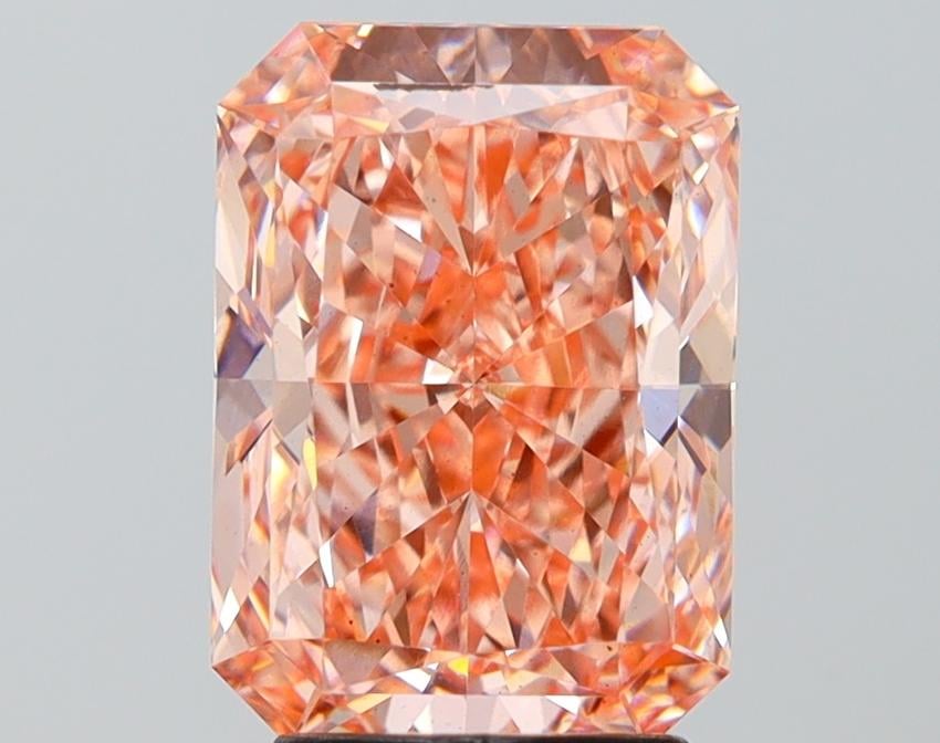 3.09 Ct. Fancy Vivid Pink Radiant Lab Grown Diamond