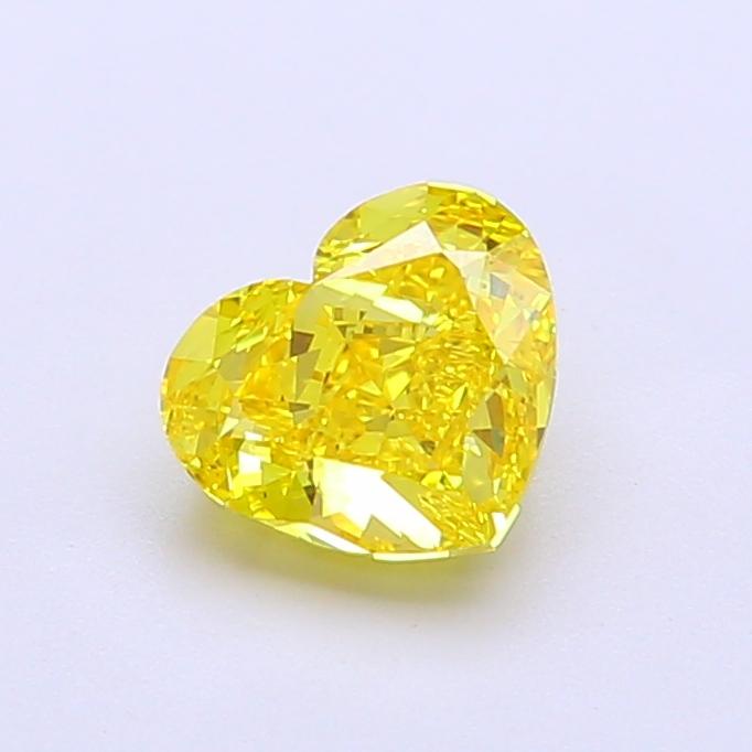 1.02 Ct. Fancy Vivid Yellow Heart Lab Grown Diamond