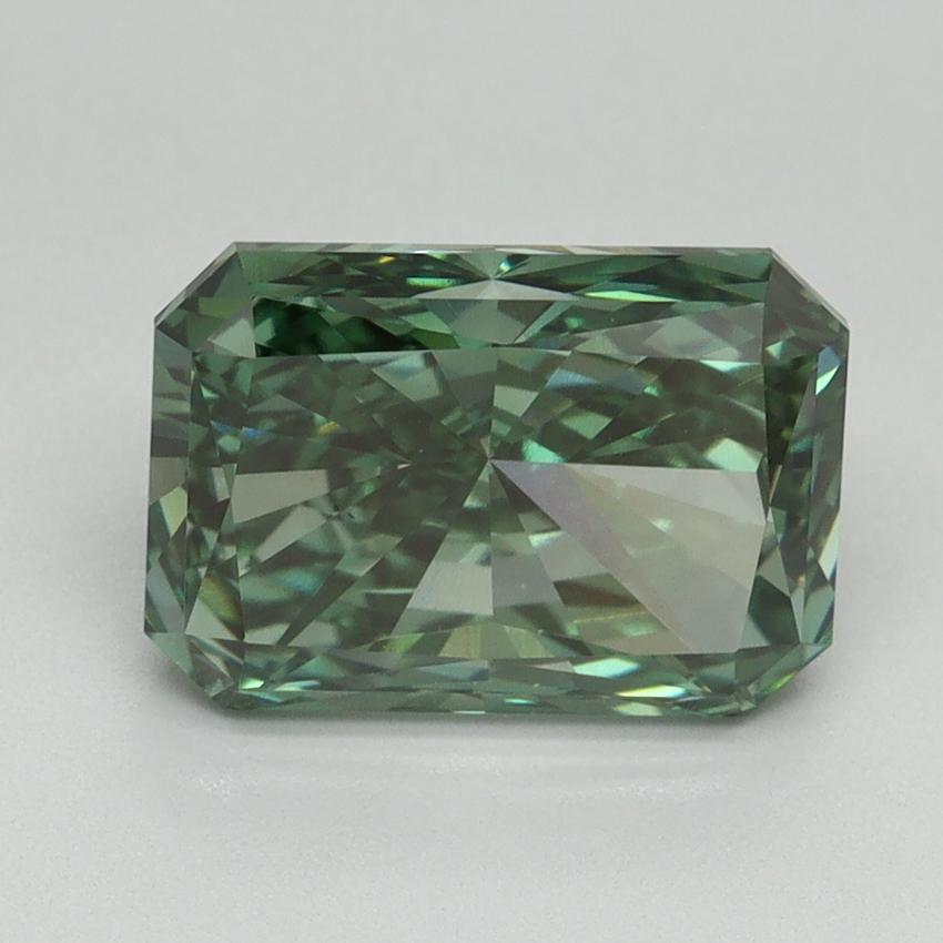 3.06 Ct. Fancy Vivid Green Radiant Lab Grown Diamond