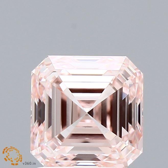 2.06 Ct. Fancy Intense Pink Asscher Lab Grown Diamond