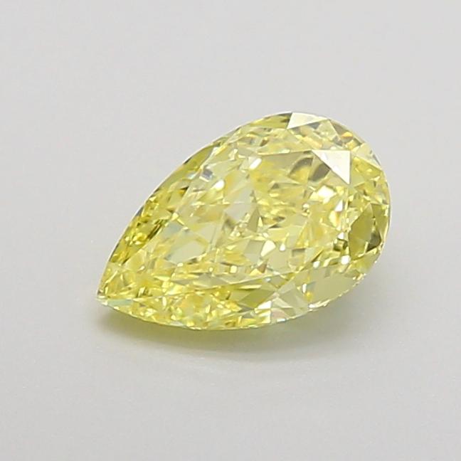 0.76 Ct. Fancy Intense Yellow Pear Lab Grown Diamond