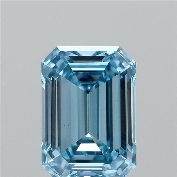 1.49 Ct. Fancy Vivid Blue Emerald Lab Grown Diamond