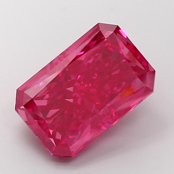 9.54 Ct. Fancy Vivid  Pink Radiant Lab Grown Diamond