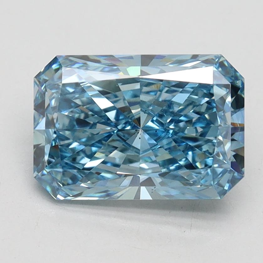 2.04 Ct. Fancy Vivid Blue Radiant Lab Grown Diamond