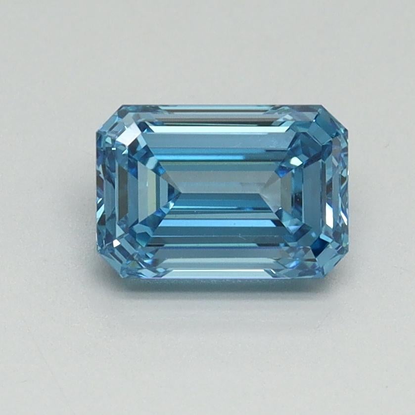 1.06 Ct. Fancy Vivid Blue Emerald Lab Grown Diamond