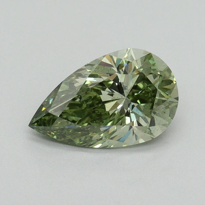 1.01 Ct. Fancy Vivid Green Pear Lab Grown Diamond