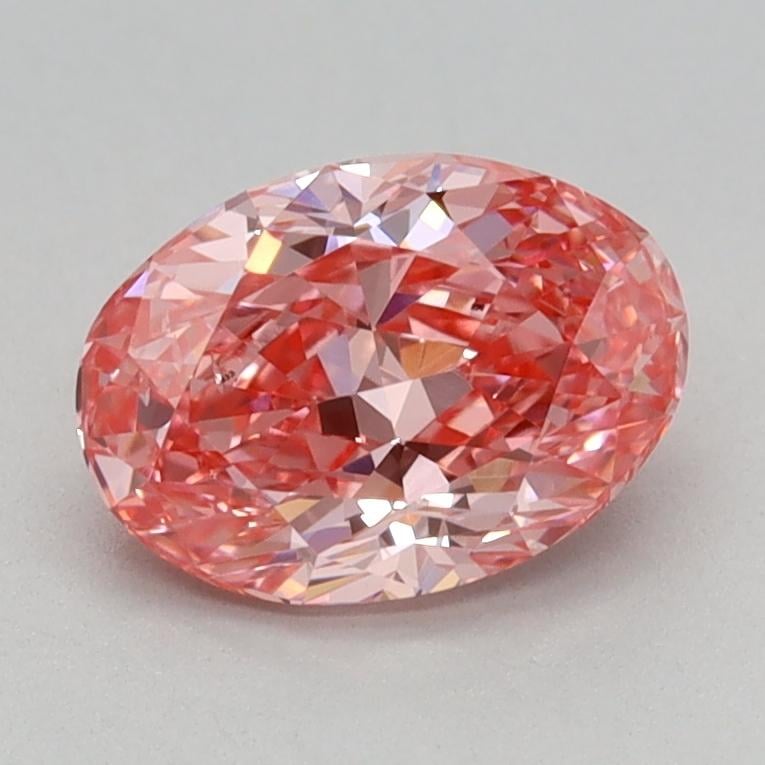 0.92 Ct. Fancy Vivid Pink Oval Lab Grown Diamond