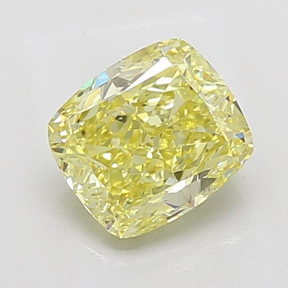 2.26 Ct. Fancy Intense Yellow Cushion Lab Grown Diamond