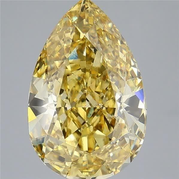 5.09 Ct. Fancy Intense Yellow Pear Lab Grown Diamond