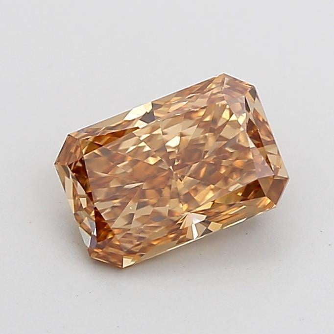 1.31 Ct. Fancy Orangy Brown Radiant Lab Grown Diamond