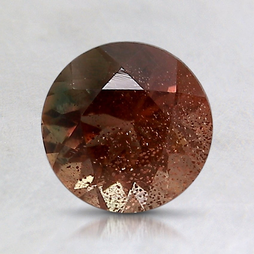 6.9x6.8mm Unheated Orange Round Oregon Sunstone