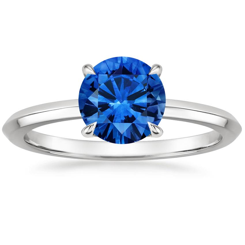 Sapphire Hazel Ring in Platinum