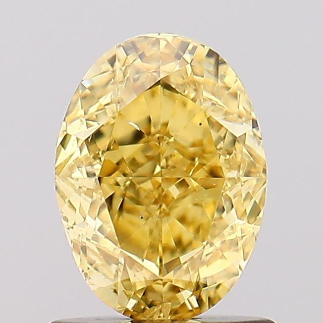1.13 Ct. Fancy Vivid Yellow Oval Lab Grown Diamond