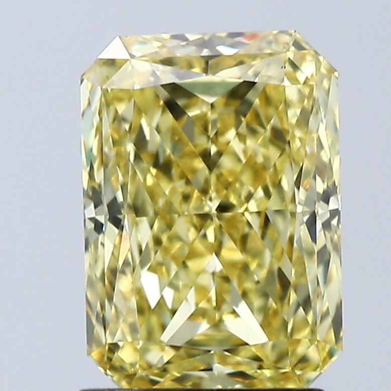 2.07 Ct. Fancy Vivid Yellow Radiant Lab Grown Diamond