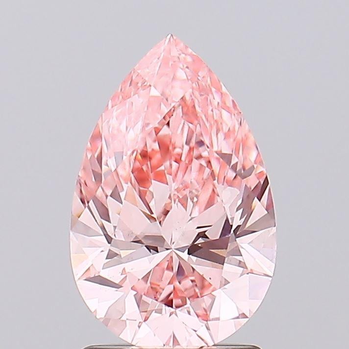 1.61 Ct. Fancy Vivid Pink Pear Lab Grown Diamond