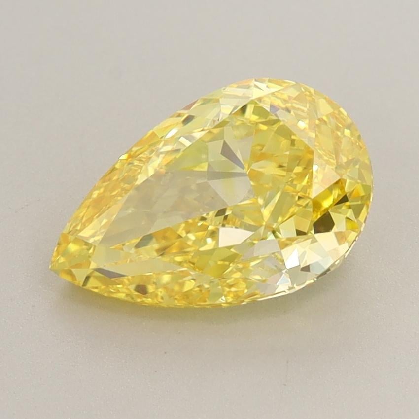 2.10 Ct. Fancy Vivid  Yellow Pear Lab Grown Diamond