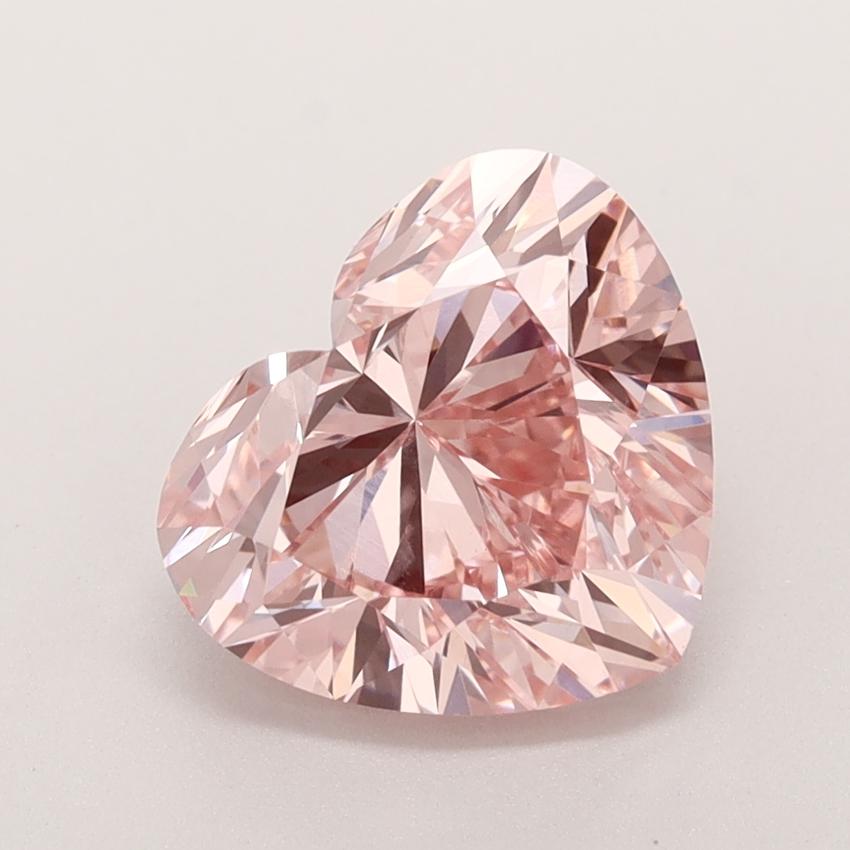3.23 Ct. Fancy Vivid  Pink Heart Lab Grown Diamond