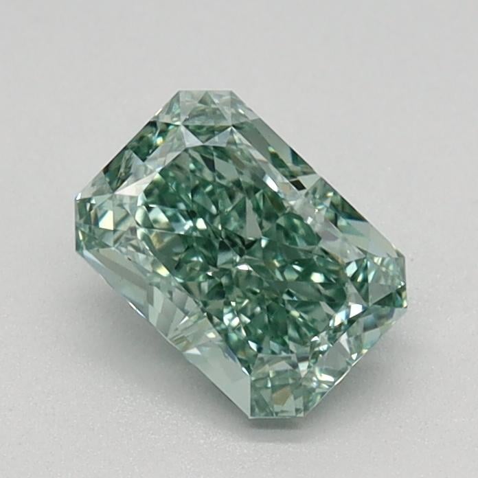 0.62 Ct. Fancy Vivid Green Radiant Lab Grown Diamond
