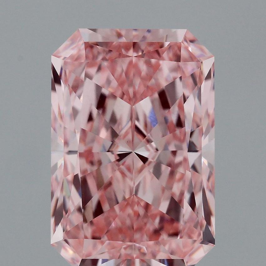 7.11 Ct. Fancy Vivid Pink Radiant Lab Grown Diamond
