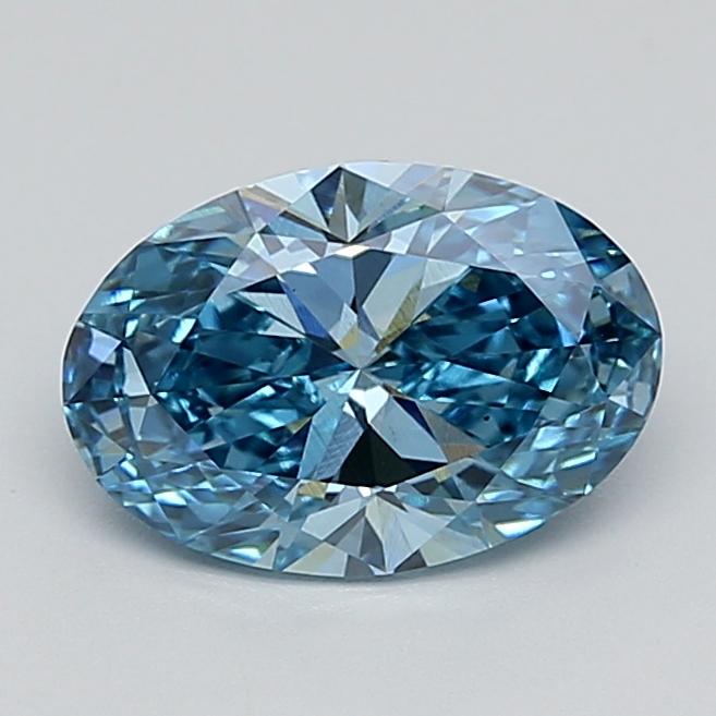 1.99 Ct. Fancy Vivid  Blue Oval Lab Grown Diamond