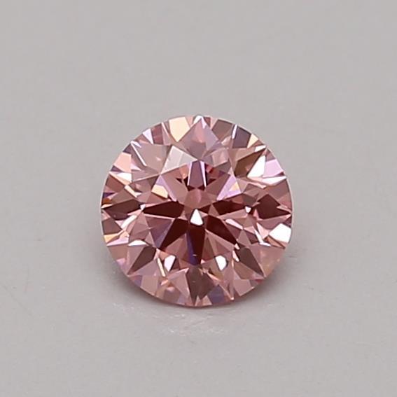 0.30 Ct. Fancy Vivid Pink Round Lab Grown Diamond