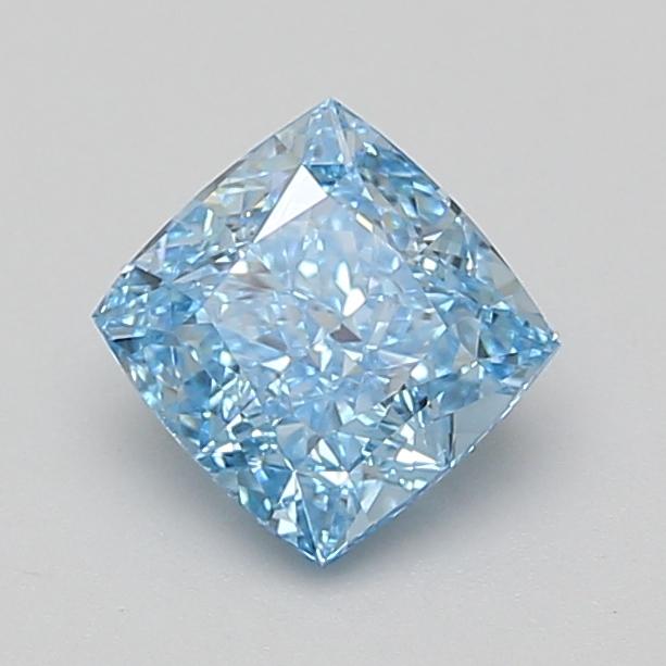 1.42 Ct. Fancy Vivid Blue Cushion Lab Grown Diamond