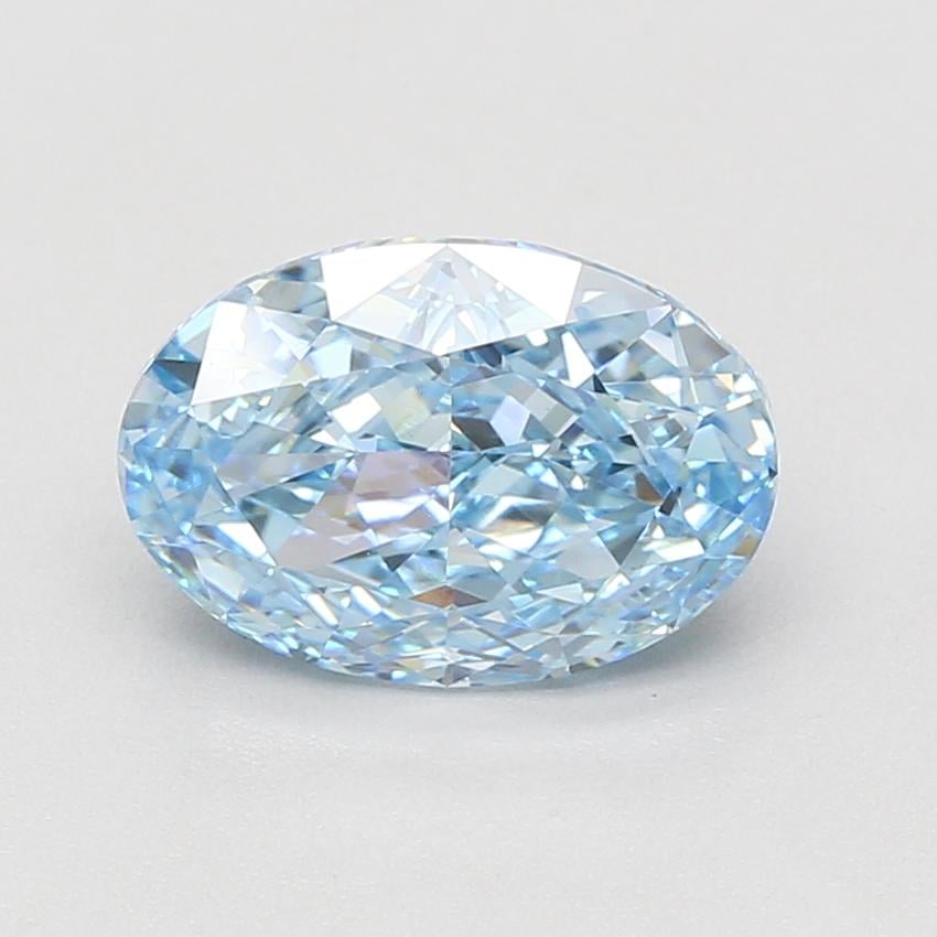 3.10 Ct. Fancy Vivid Blue Oval Lab Grown Diamond