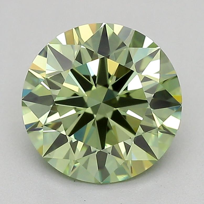 1.00 Ct. Fancy Vivid  Green Round Lab Grown Diamond