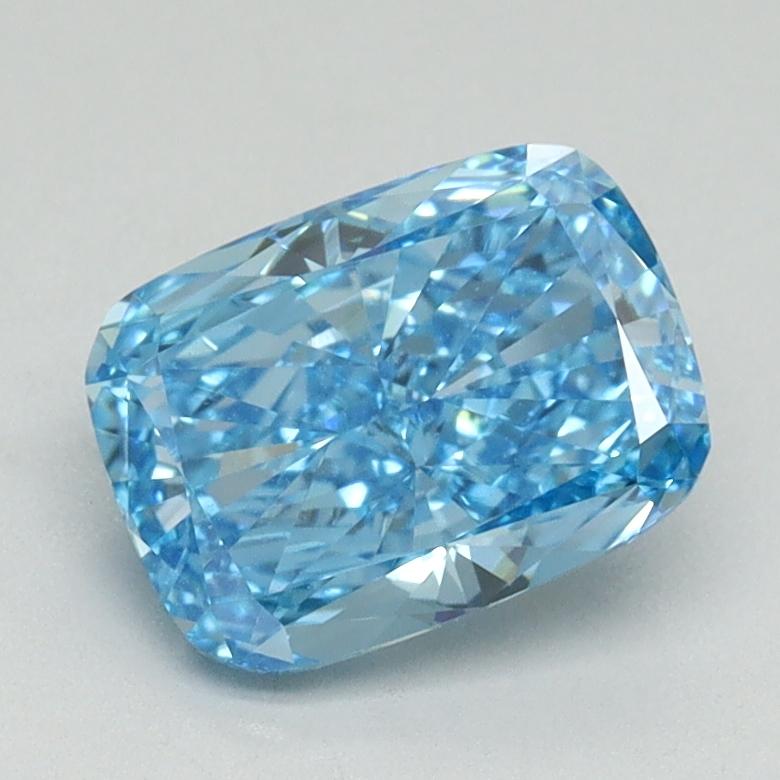 1.46 Ct. Fancy Vivid Blue Cushion Lab Grown Diamond