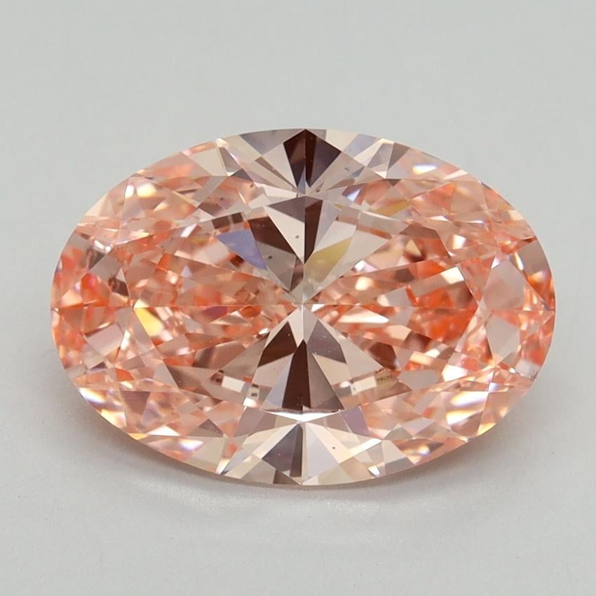 3.00 Ct. Fancy Vivid Pink Oval Lab Grown Diamond