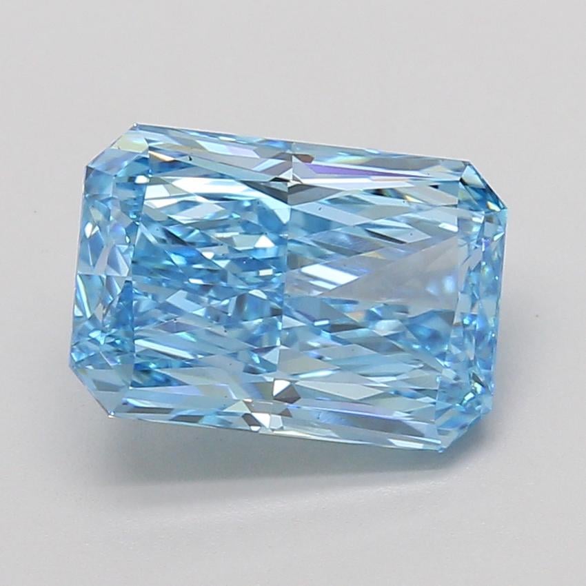 4.09 Ct. Fancy Vivid Blue Radiant Lab Grown Diamond