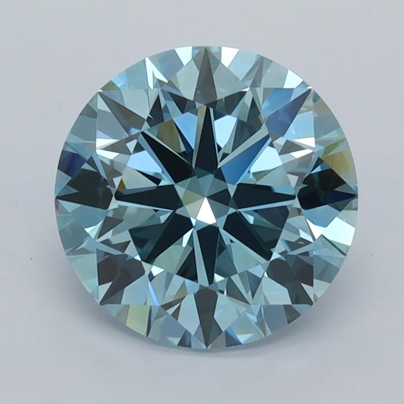 2.00 Ct. Fancy Intense  Blue Round Lab Grown Diamond