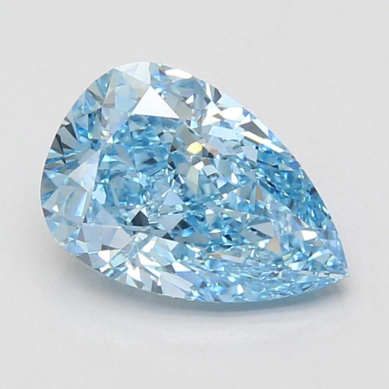 3.08 Ct. Fancy Vivid Blue Pear Lab Grown Diamond