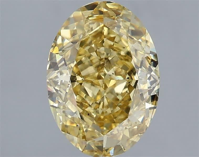2.59 Ct. Fancy Intense Yellow Oval Lab Grown Diamond