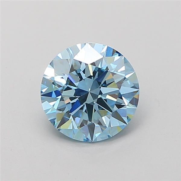 1.6 Ct. Fancy Vivid Blue Round Lab Grown Diamond