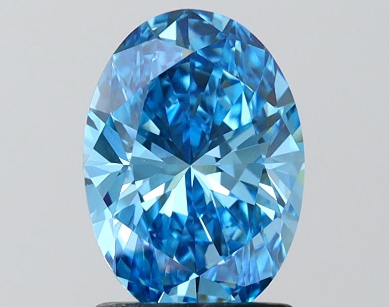 1.6 Ct. Fancy Vivid Blue Oval Lab Grown Diamond