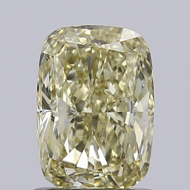 1.08 Ct. Fancy Light Yellow Cushion Lab Grown Diamond