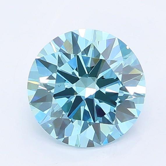 1.05 Ct. Fancy Vivid Blue Round Lab Grown Diamond