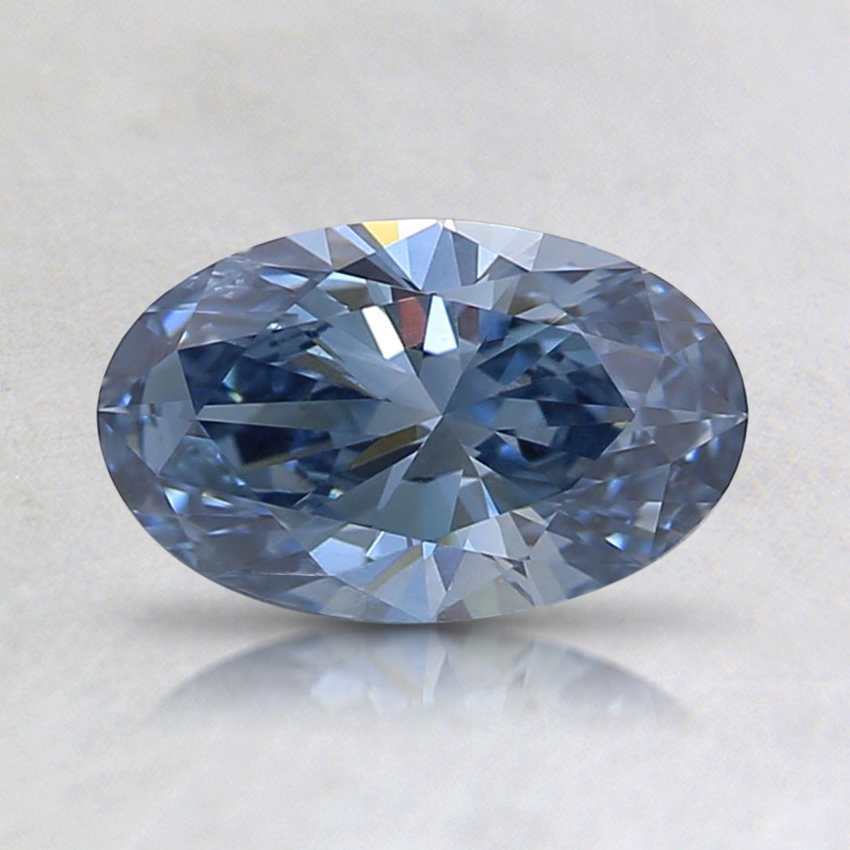 0.71 Ct. Fancy Intense Blue Oval Lab Grown Diamond
