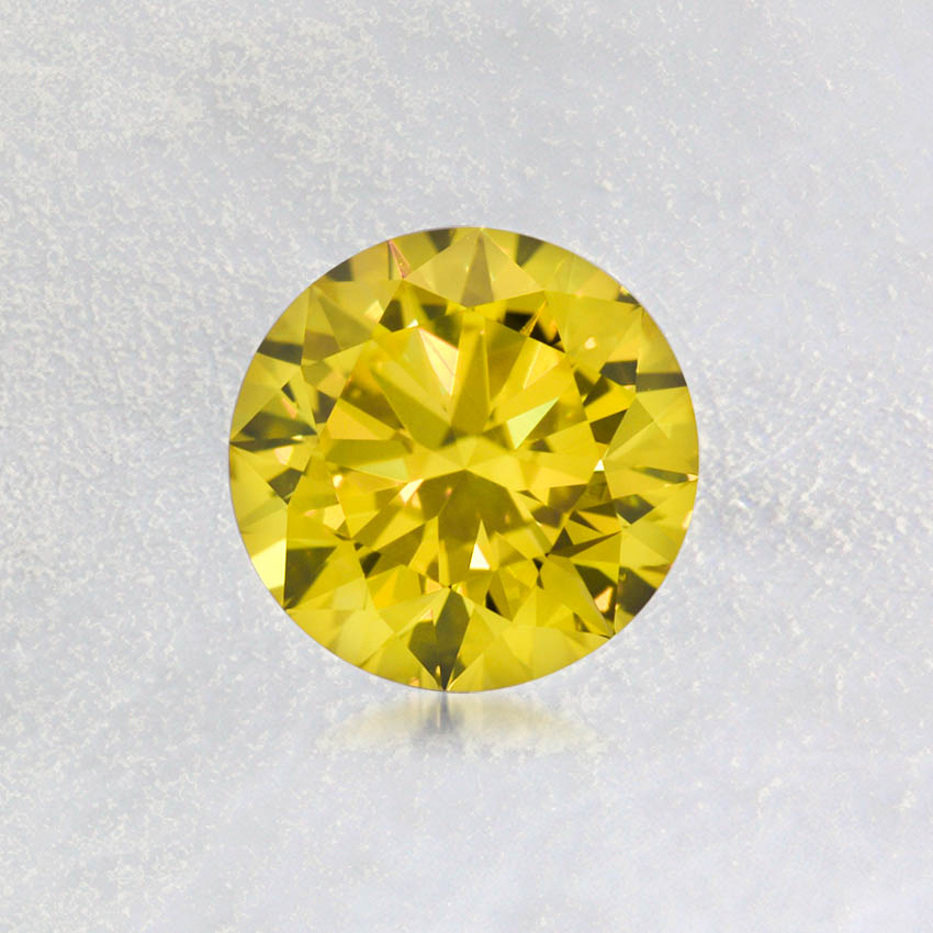 1.52 ct. Lab Grown Fancy Vivid Yellow Round Diamond