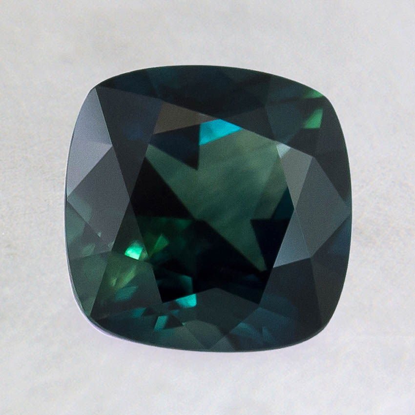 7mm Super Premium Teal Cushion Sapphire
