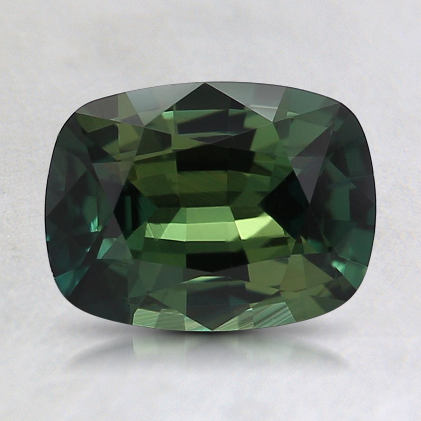 7.9x6mm Unheated Teal Cushion Sapphire