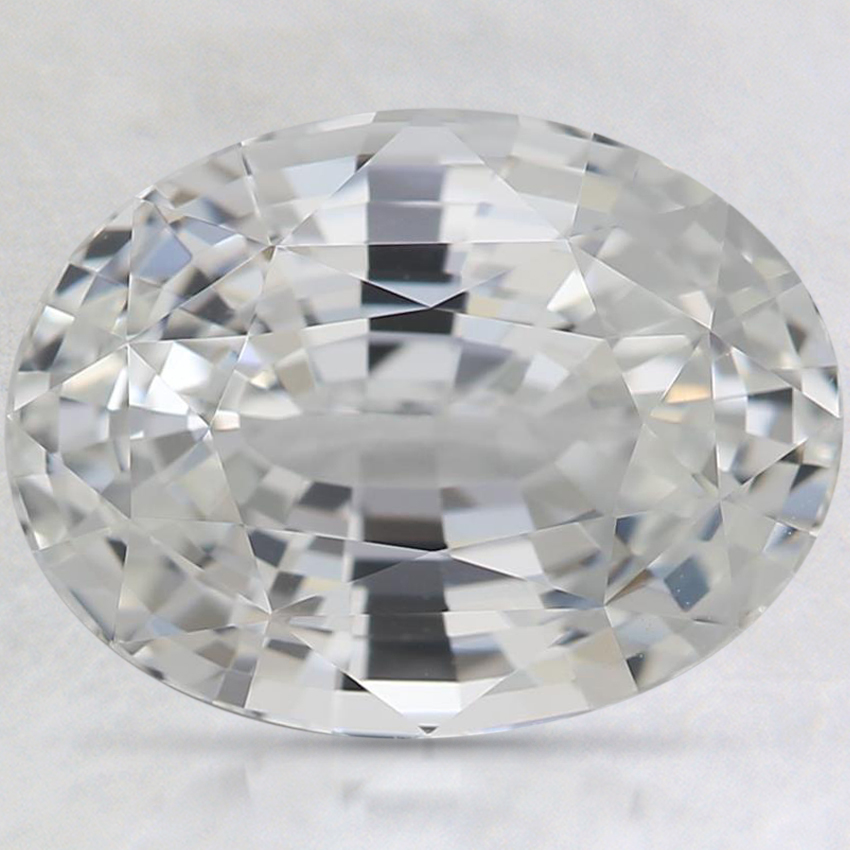 10.5x7.9mm White Oval Sapphire