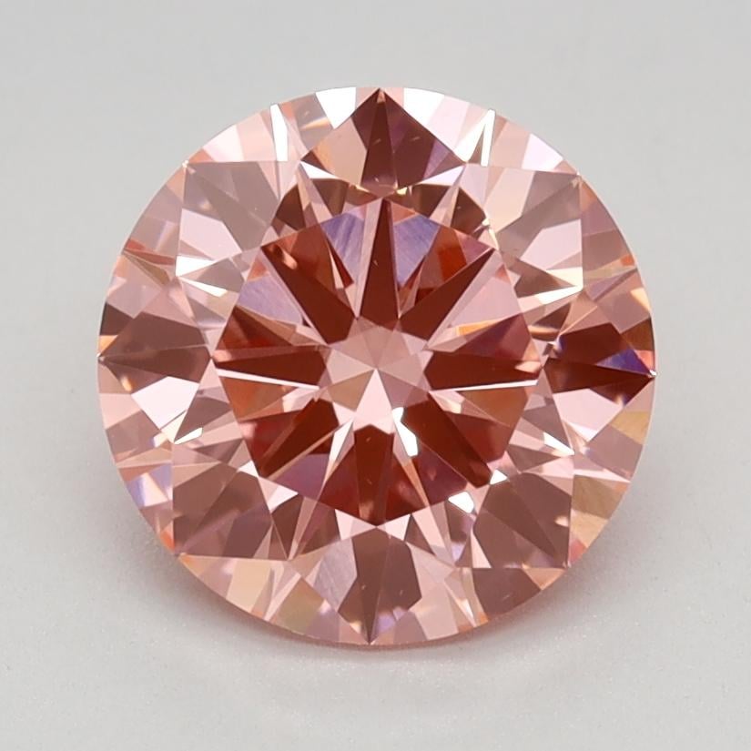 1.67 Ct. Fancy Vivid Pink Round Lab Grown Diamond