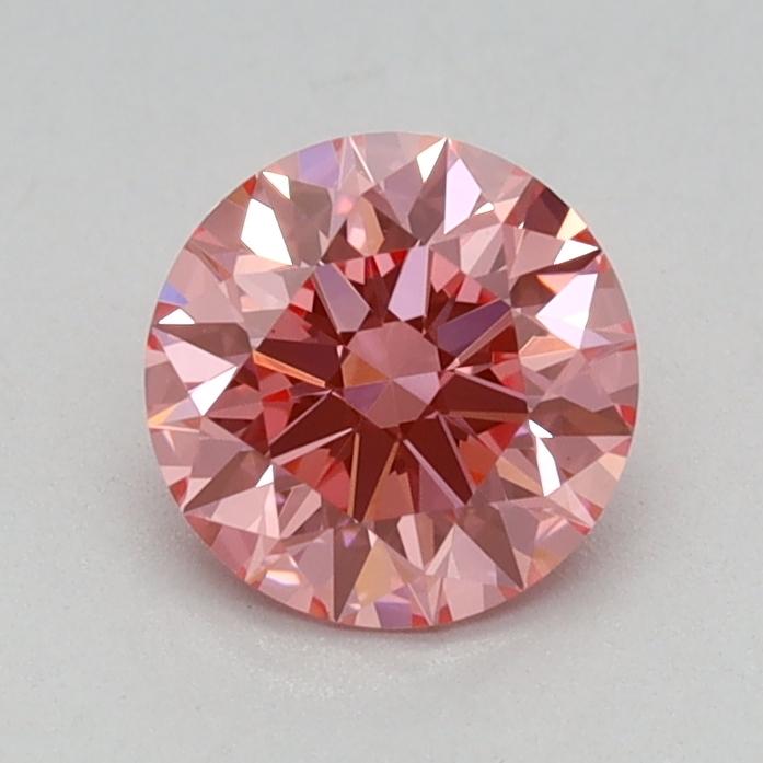0.59 Ct. Fancy Vivid Pink Round Lab Grown Diamond