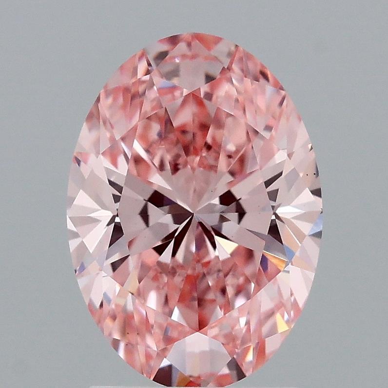 2.07 Ct. Fancy Vivid Pink Oval Lab Grown Diamond