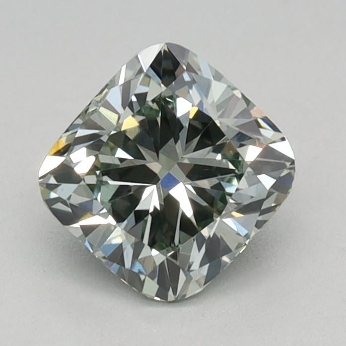 0.73 Ct. Fancy Green Cushion Lab Grown Diamond