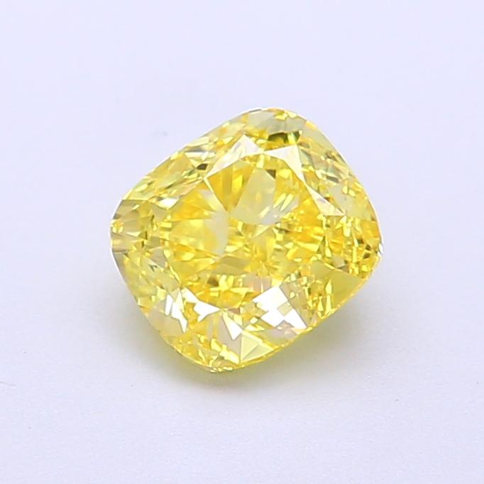 1.07 Ct. Fancy Intense  Yellow Cushion Lab Grown Diamond