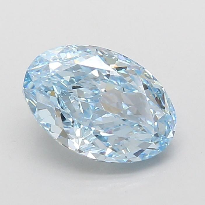 2.06 Ct. Fancy Vivid Blue Oval Lab Grown Diamond